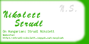 nikolett strudl business card